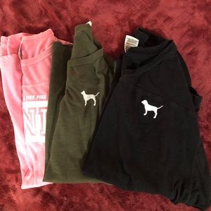 Lot of 3 Vs pink tops